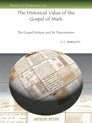cover image of The Historical Value of the Gospel of Mark